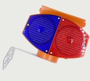 メーカー緊急ストロボライトソーラー式点滅赤青LED交通警告灯 - Product Image 1