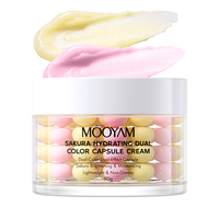Usine de cosmétiques OEM en marque blanche 50g MOOYAM Crème hydratante double couleur en capsule Sakura