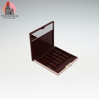 Vossonpack — Palette de fard à paupières vide, étui de 12 couleurs, rectangulaire, Palette de personnel, boîte en plastique, brosse