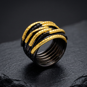 Bague en argent sterling 925, spirale, éternité, magnifique bijou fait main, design unique, classique, plaqué or, sertissage griffe - Product Image 3