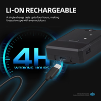 Mikrofon Dinamis Nirkabel Mini Portabel UHF Audio Profesional XLR Ringan Lampu LED HIFI Pemantauan Earphone untuk Musisi