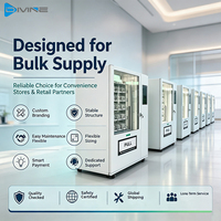 Vente directe d'usine, distributeur automatique de boissons réfrigérées, écran 21,5 pouces, distributeurs d'eau pour boissons et en-cas pour les magasins de proximité