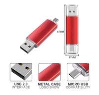 Adaptor Konverter OTG 2-in-1 Cepat Laris 16GB-128GB USB 3.0 Flash Drive Garansi 1 Tahun Enkripsi untuk Smartphone Laptop