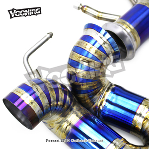 Système d'échappement en titane <span class=keywords><strong>X</strong></span>-Pipe pour <span class=keywords><strong>Ferrari</strong></span> SF90 3.9T V8 2019-2023 – Échappement Catback / Échappement complet de haute qualité - Product Image 4