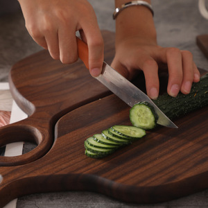 Planche à découper en bois de noyer, forme rectangulaire, plateau pour fromage, pizza, nourriture, usage domestique - Product Image 1