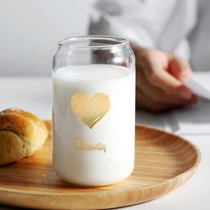 La birra trasparente 16oz /12 oz può modellare la tazza di vetro con logo personalizzato resistente al calore vetro borosilicato per bere bevande - Product Image 3