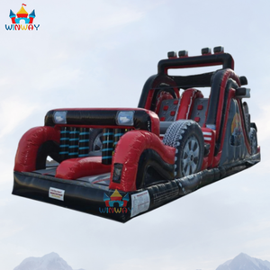 Giant Outdoor Inflatable Monster Truck Obstacle Course 56' L PVC Material 20 <b>Passenger</b> Capacity for Commercial Use - Product Image 4