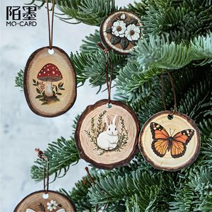 15 autocollants par paquet série d'impression de copeaux de bois anneau d'arbre rétro <span class=keywords><strong>relief</strong></span> floral matériel décoratif en <span class=keywords><strong>relief</strong></span> - Product Image 2