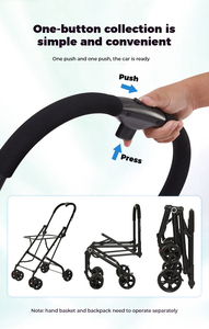 Luxo Leve Folding Pet <span class=keywords><strong>Trolley</strong></span> Double-Deck <span class=keywords><strong>Dog</strong></span> Cat Stroller com gaiola de carro Universal Leisure Foldable Travel Carrier - Product Image 5