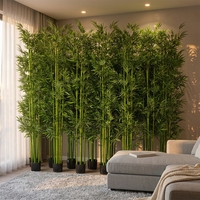 Plante artificielle de bambou à feuilles persistantes, clôture extérieure en bambou, plante en pot artificielle, arbre de bambou artificiel