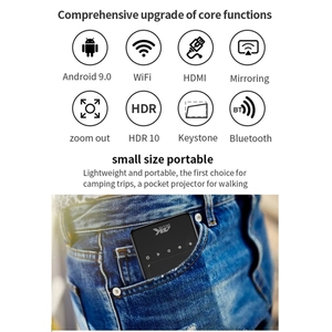 Mini projecteur intelligent WiFi DLP Android 9.0 1 Go + 8 Go <span class=keywords><strong>4K</strong></span>, projecteur intelligent LED Android - Product Image 3