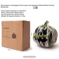 Nouvelle Lanterne Citrouille Lumineuse en Plastique Effet Toile d'Araignée pour Halloween, Décoration Intérieure pour Maison Hantée, Ambiance Vintage