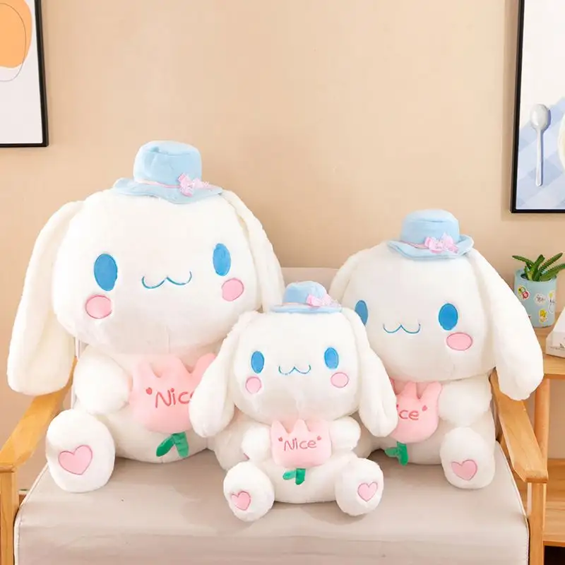 Boneka hewan lembut 3D indah kartun Kuromi Cinnamoroll Melody rok mainan mewah hadiah anak-anak tempat tidur mobil aksesoris boneka