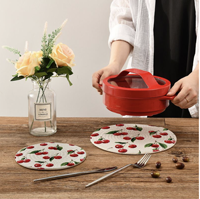 Sous-plat en corde de coton tressée, design personnalisé, écologique, résistant à la chaleur, antidérapant pour plats chauds, dessous de verre de cuisine
