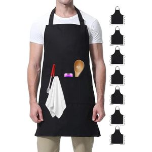 FOXA Chef <b>Apron</b> Unisex 31x27 Inch With 2 Pockets Kitchen Cooking <b>Aprons</b> For Restaurant Bar - Product Image 6