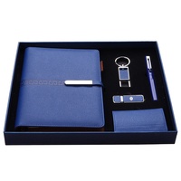 Cuaderno diario A5 con logotipo personalizado y unidad flash USB Power Bank Juego de regalos de negocios con función de soporte