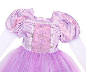 Kostum Putri Gaya Eropa untuk Pesta Halloween, Pakaian Natal Lengan Panjang, Kostum Rapunzel, Gaun Mewah untuk Anak Perempuan - Product Image 5
