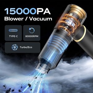 เครื่องดูดฝุ่นแบบมือถือไร้สาย Teendow VAC105 4-in-1 หลายโหมด ชาร์จซ้ำได้ แรงดูด 15Kpa พร้อมระบบกรองฝุ่น สำหรับรถยนต์ - Product Image 2