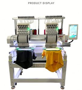 Machine à tricoter électronique industrielle à 2 têtes, 12/15 aiguilles, pour non-tissés, fibres, dentelle et chenille, prix abordable - Product Image 4