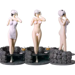 애니메이션 목욕 타올 YoRHa No. 2 유형 B 그림 목욕 장면 NieR:Automata 성인 소녀 PVC 액션 피규어 소장 모델 장난감 인형