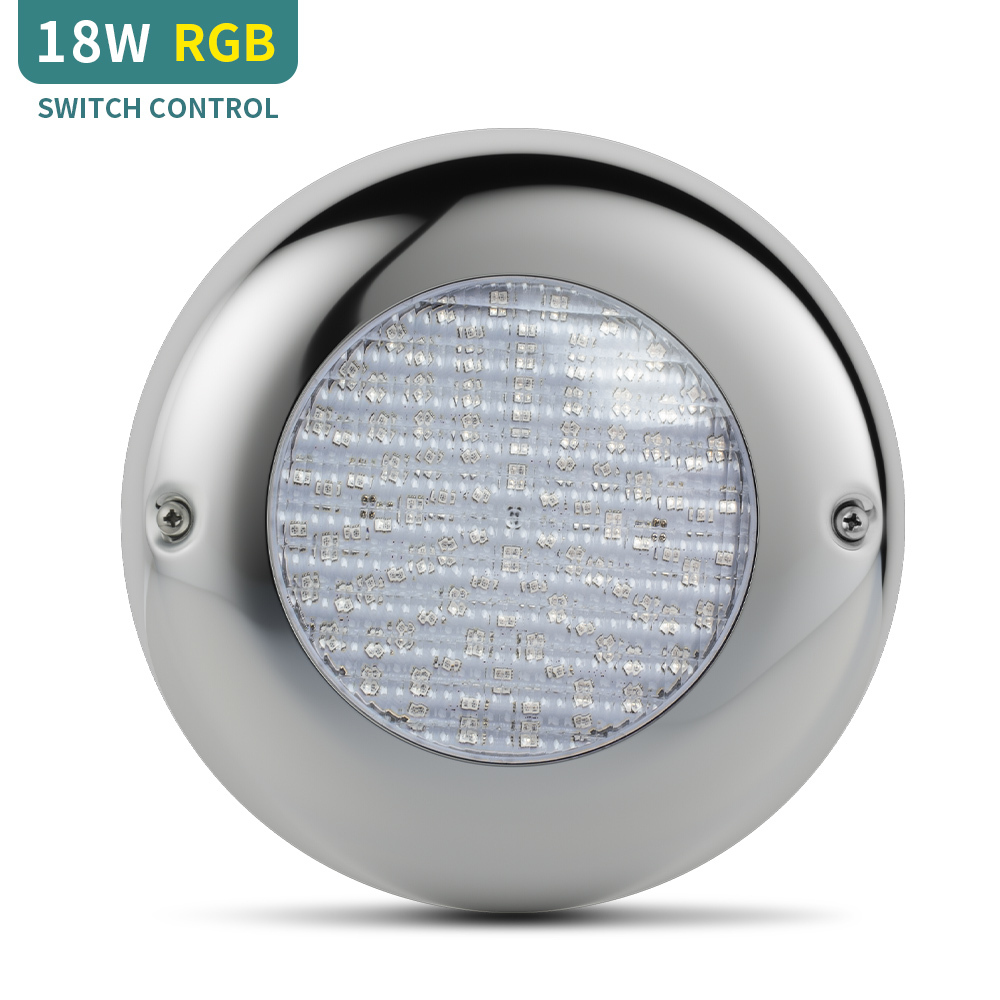 18W IP68 Switch Control LED Surface Mounted Swimming Light