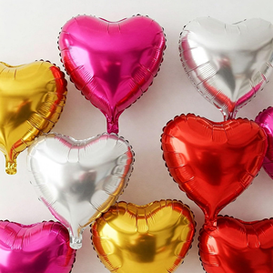 Aluminum Valentines Day Happy Anniversary Mylar Wedding Inflatable Helium Birthday Decorations <b>Party</b> Metallic Heart Foil <b>Balloon</b> - Product Image 3