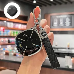เคสกุญแจ TPU สำหรับ Chery Jetour Dasheng <span class=keywords><strong>IDM</strong></span>, เคสป้องกันแบบหุ้มเต็มพร้อมแถบสีเงินและสายคล้องมือแบบถักสำหรับรุ่นต่างประเทศ - Product Image 1