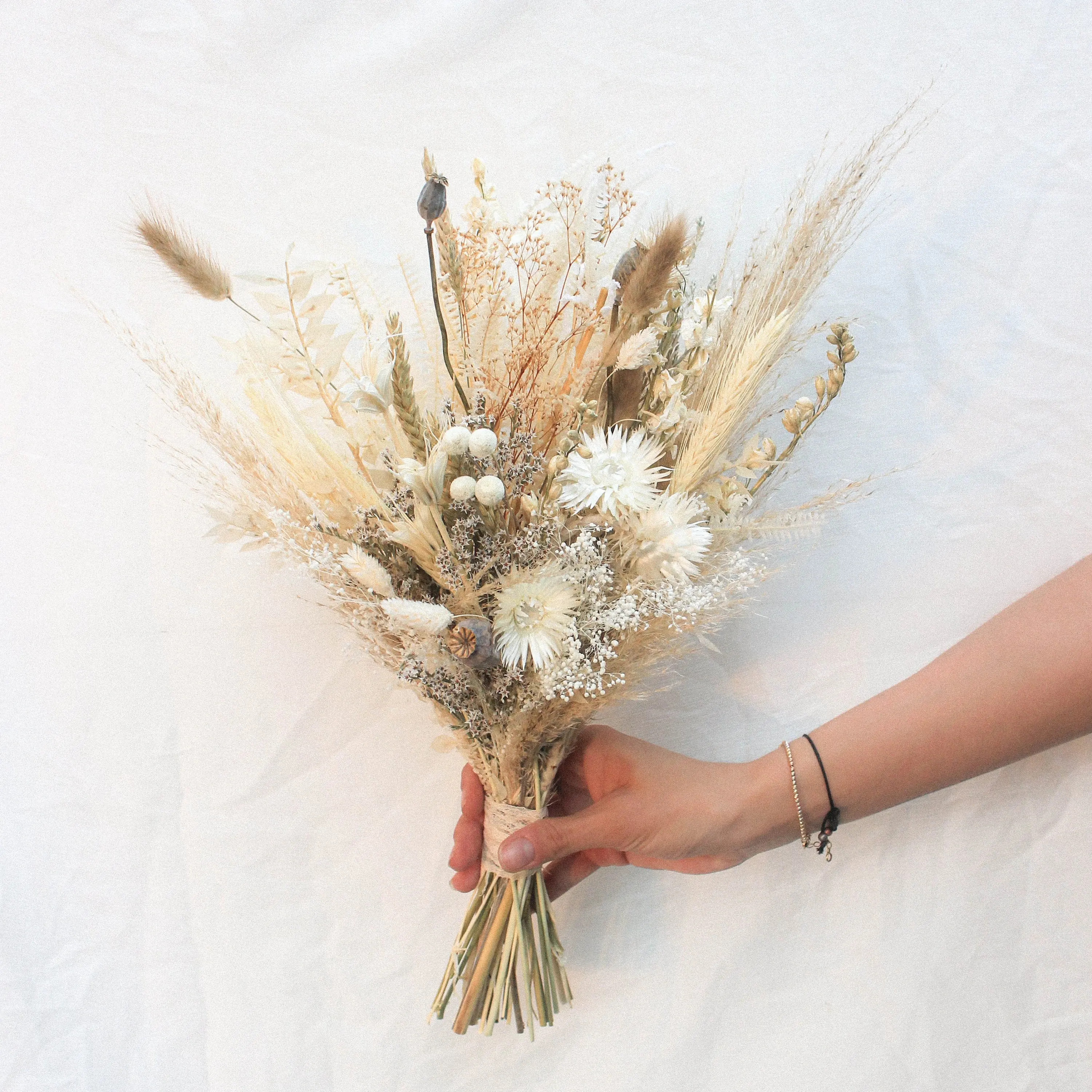 Лидер продаж на Amazon, новый дизайн, индивидуальный букет невесты, сохраненный эвкалипт, натуральная пампасная трава «сделай сам» для свадебного букета