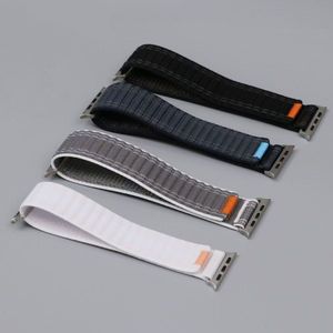 포웰레니 경량 웨이브 나일론 루프 스트랩 아이워치 6 5 SE 44mm 애플 워치 울트라 <span class=keywords><strong>3</strong></span> 2 49mm 시리즈 11 10 9 8 7용 - Product Image 1