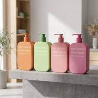Bouteille pompe en plastique HDPE mat vide de 420 ml pour shampoing, gel douche et emballage cosmétique