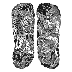 Autocollants de tatouage semi-permanents pour bras entiers, en papier écologique, personnalisables pour le visage et le corps, durabilité 2 semaines - Product Image 3