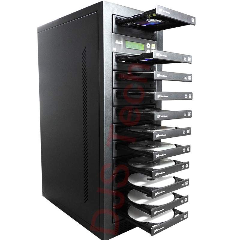 24X Burner 11 Drives CD DVD Duplicator for Copying Blank CD DVD