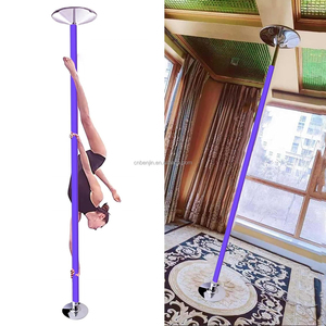 Poteau de danse en silicone violet, poteau de danse portable pour débutant professionnel, poteaux de strip-teaseuse de bar de club de fête à domicile - Product Image 5