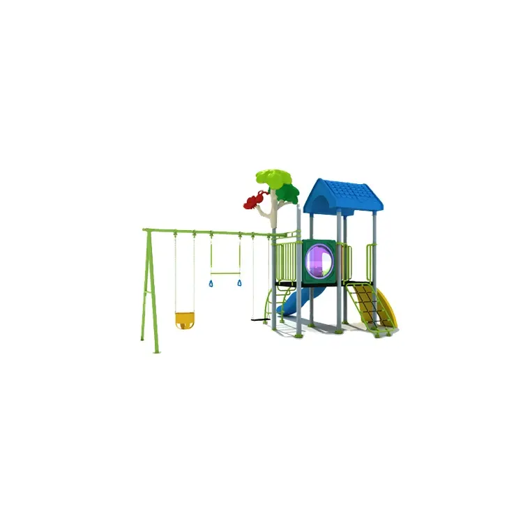 Conjunto de jogo infantil ao ar livre, design clássico para parque de diversões