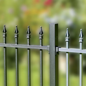 Grilles en acier de couleur de 7 pieds 8 pieds de haut Mur de limite Feuille de jardin Clôture tubulaire de piscine - Product Image 2