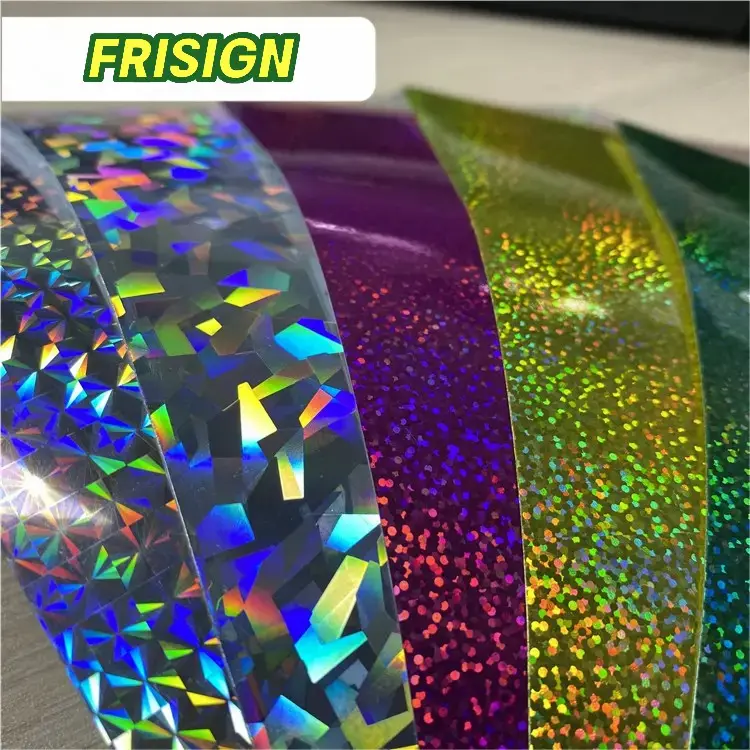 Großhandelspreis chrom-holografische PVC-UV-beständige Regenbogen-Laserdruckfolie selbstklebende bedruckbare Tintenstrahl-Vinylrolle