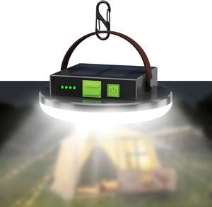 Lámpara Solar de Camping de 45W de Alto Brillo, 4000LM LED, IP66 Impermeable, Recargable, para Colgar en la Tienda de Campaña, para Cortes de Energía - Product Image 1