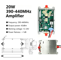 Amplificateur RF 20W 390-440MHz, amplificateurs de puissance RF, amplificateur GAN 43dBm 20W 0.3GHz 0.4GHz 0.3-0.4GHz 300MHz 400MHz, modules PA sans fil