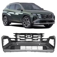 Bumper Depan Mobil Plastik Universal Berkualitas Tinggi Baru Dirakit dengan Lubang Sensor Cocok untuk Tucson 2024
