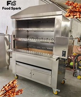 Rôtissoire à charbon de bois commerciale pour poulet / Machine à barbecue / Machine à grillades brésiliennes au charbon de bois