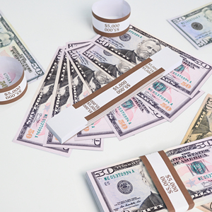 Sangles à monnaie en papier 8 couleurs assorties avec design auto-adhésif pour un emballage sécurisé des billets, 360 pièces, promotionnelles - Product Image 4