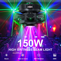 U`King 150W 6-Arm LED Moving Head Licht für Disco Musik Pub Hochzeit Weihnachten Nachtclub RGBW Bühnenbeleuchtung