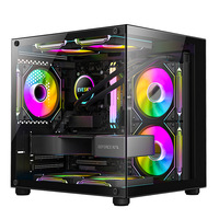 Most Popular ATX /M-ATX PC Gaming Case OEM Computer Case&Towers USB3.0 Transparent Glass PC Cabinet With ARGB LED Fans