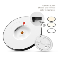 Lampe carrée ronde de plafond montée en surface 24W 28w 38w 48w 3CCT Panneau lumineux de bureau à LED rond mince commercial à économie d'énergie