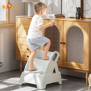 SUNNUO <strong>Baby</strong> Anti-Slip Removable <strong>Step</strong> Stool Easy to Carry Multi-function Footstool with Two <strong>Step</strong> for for Bathroom Kitchen - Product Image 2