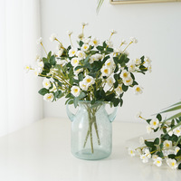 YL Großhandel Künstliche Blumen Seidenrosen-Bouquet Kleine Anordnung Heimdekoration Blumenarrangements Mini Chinesische Rose