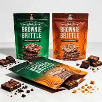 Sachet Doypack Personnalisé Refermable en Plastique Haute Barrière Anti-humidité pour Emballage de Brownies, Brittle, Chocolats et Snacks Croustillants
