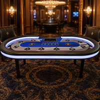 Table de poker de luxe SUCCESSOR, taille et couleur personnalisées, pliable, Texas Hold'em, logo, matériau, table de jeu pour casino, club