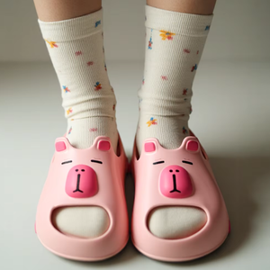 Chaussons de plage décontractés en EVA pour homme, avec logo personnalisé, faible MOQ, Capybara Chinelo, plateforme, salle de bain, plage, chaussons souples - Product Image 1