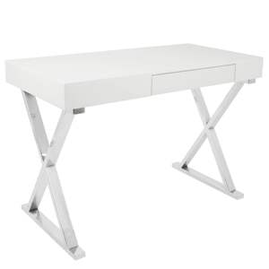 Bureau d'ordinateur blanc contemporain LumiSource DB Lustre - Product Image 1